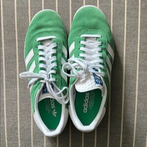 Adidas Gazelle Green and White Sneakers